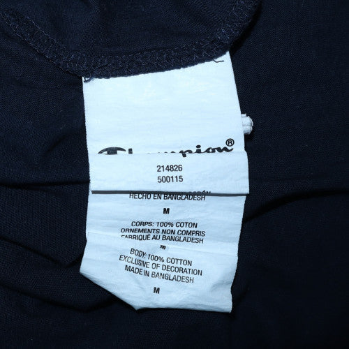 Champion Men's Navy Blue Medium Graphic Logo T-Shirt
