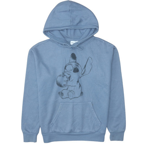 Disney Primark Women Blue Stitch Pullover Hoodie Size 10/12