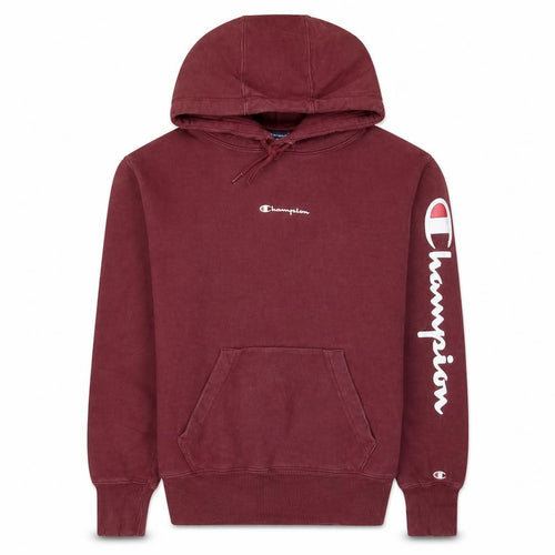 Champion Men's Red Pullover Hoodie Small Logo Fleece Sweatshirt