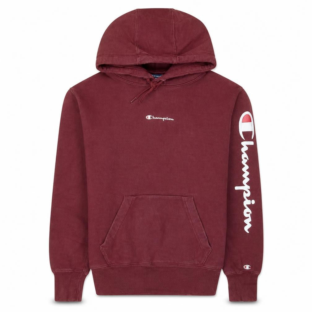Champion Men's Red Pullover Hoodie Small Logo Fleece Sweatshirt