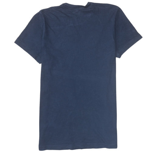 Adidas Men's Navy Blue Crew Neck Short Sleeve Graphic T-Shirt L