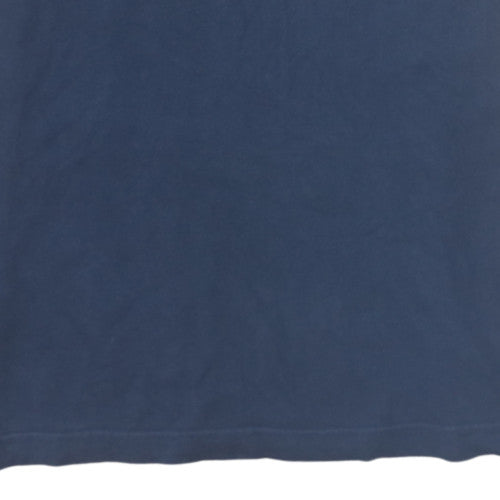 Adidas Men's Navy Blue Crew Neck Short Sleeve Graphic T-Shirt L