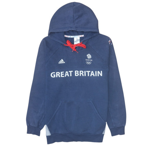 Adidas Team GB Navy Hoodie Men M Pullover Great Britain Olympics