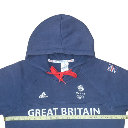 Adidas Team GB Navy Hoodie Men M Pullover Great Britain Olympics