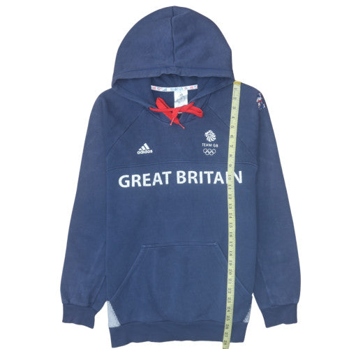Adidas Team GB Navy Hoodie Men M Pullover Great Britain Olympics