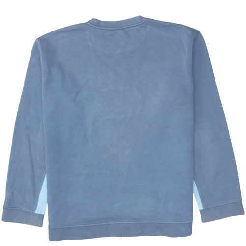 Nike Men Blue Pullover Sweatshirt L Embroidered Logo Fleece