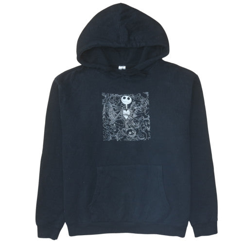 Disney Womens Black XXL Pullover Hoodie Jack Skellington Graphic