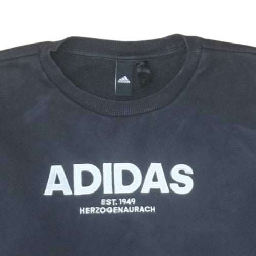 Adidas Men's Black Crew Neck Pullover Sweatshirt Size M