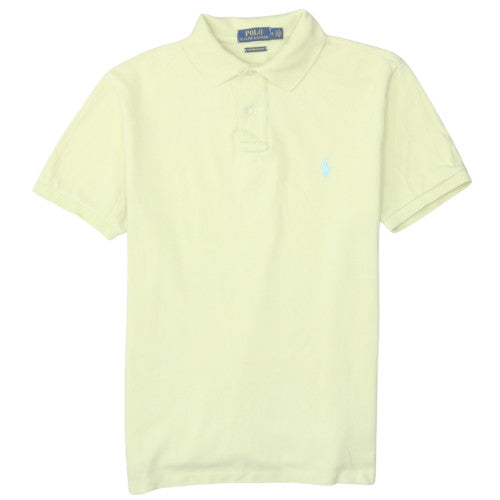 Ralph Lauren Men's Beige Custom Slim Fit Cotton Polo Shirt M