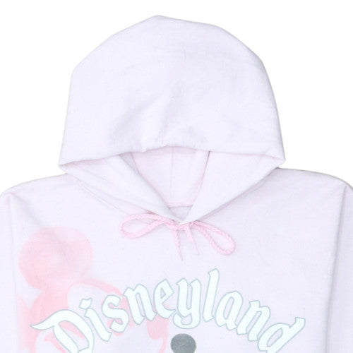 Disney Hanes Womens Pink Hoodie Small Mickey Mouse Disneyland 1955 Pullover