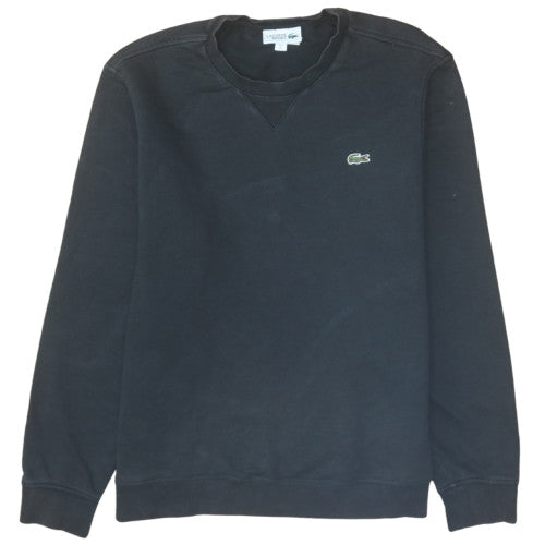 Lacoste Men’s Black Cotton Crew Neck Sweatshirt Size L