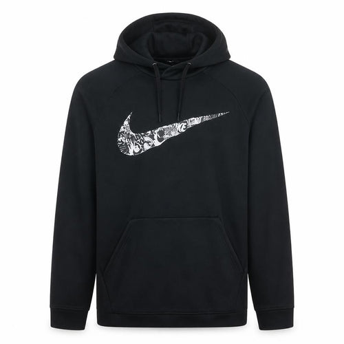 Nike Men's Black Dri-Fit Pullover Hoodie Logo Sports M