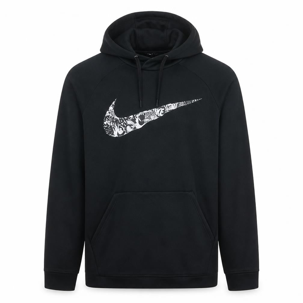 Nike Men's Black Dri-Fit Pullover Hoodie Logo Sports M
