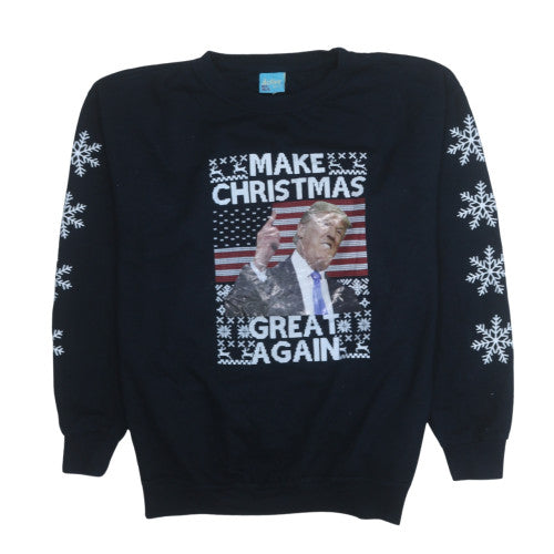 Active Sweats Women's Black XL Pullover Christmas Sweatshirt