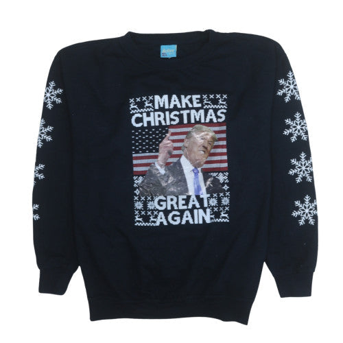 Active Sweats Women's Black XL Pullover Christmas Sweatshirt