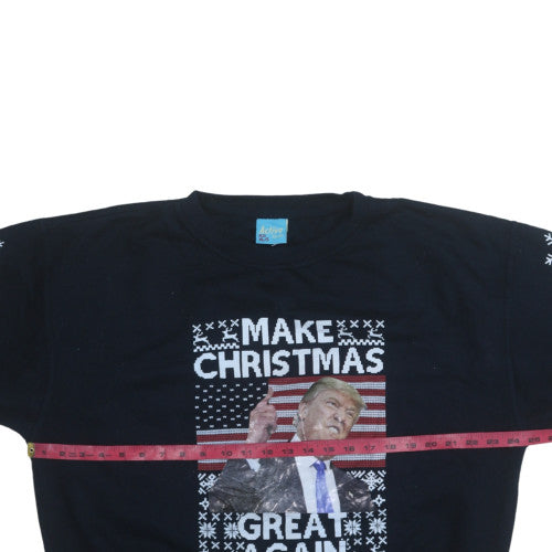 Active Sweats Women's Black XL Pullover Christmas Sweatshirt