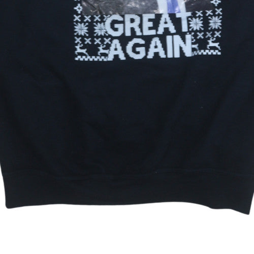 Active Sweats Women's Black XL Pullover Christmas Sweatshirt