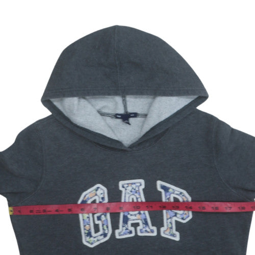 GAP Women Dark Grey Pullover Hoodie Size M Cotton Blend Fleece
