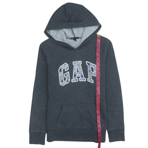 GAP Women Dark Grey Pullover Hoodie Size M Cotton Blend Fleece