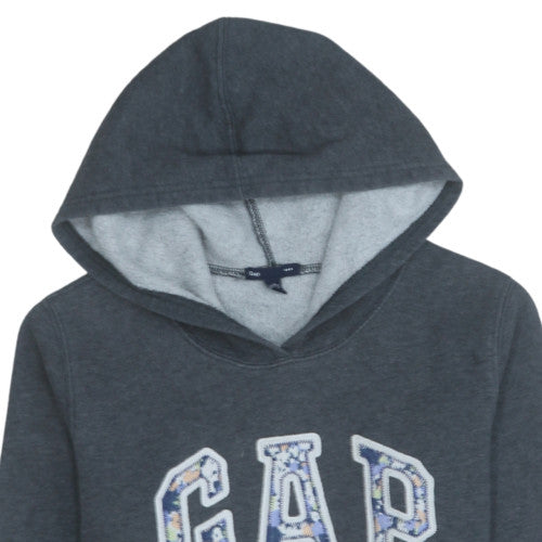 GAP Women Dark Grey Pullover Hoodie Size M Cotton Blend Fleece