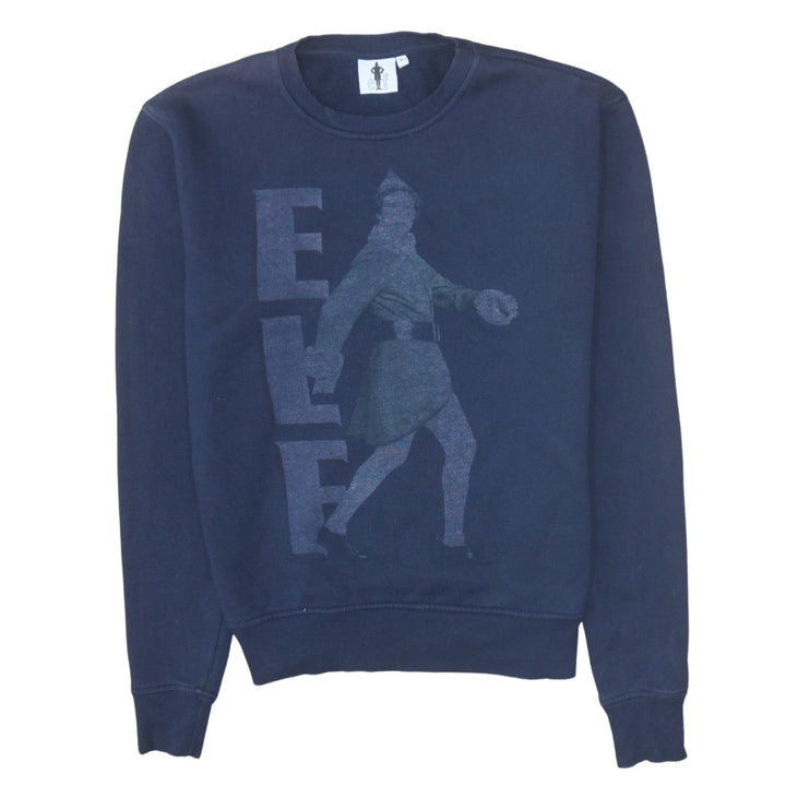 Cedar Wood State Unisex Navy Blue Elf Sweatshirt Medium Pullover Christmas
