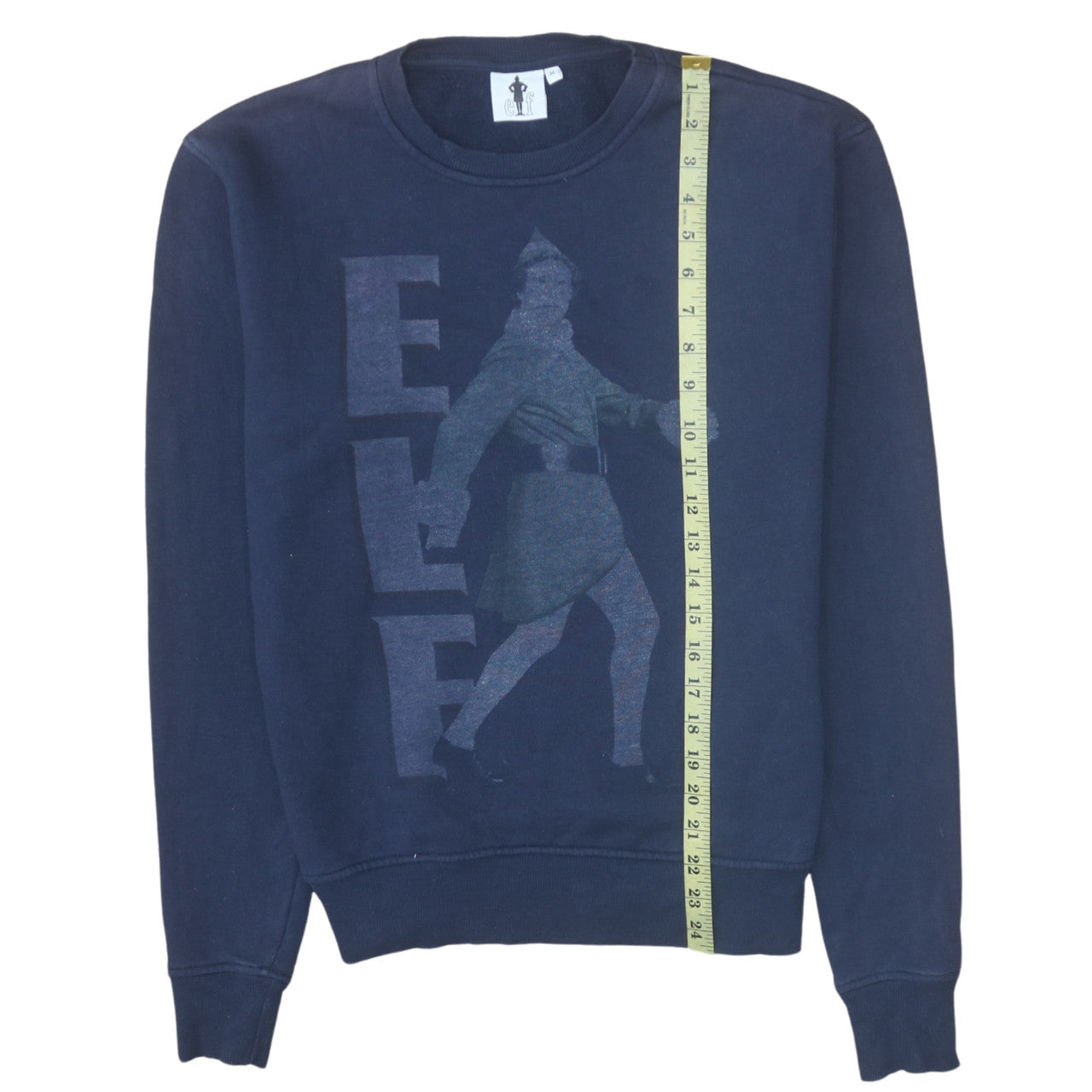 Cedar Wood State Unisex Navy Blue Elf Sweatshirt Medium Pullover Christmas