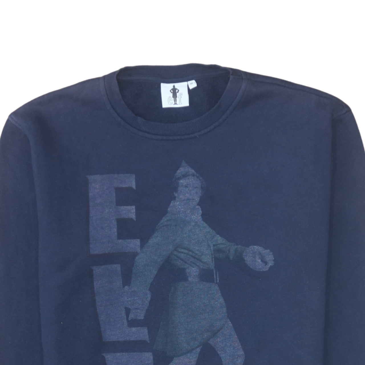 Cedar Wood State Unisex Navy Blue Elf Sweatshirt Medium Pullover Christmas
