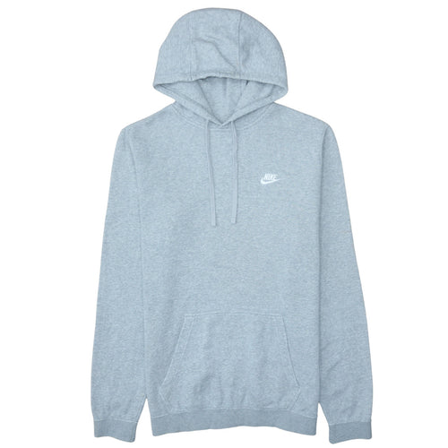 Nike Men's Grey Pullover Hoodie M Regular Fit Fleece Sweatshirt