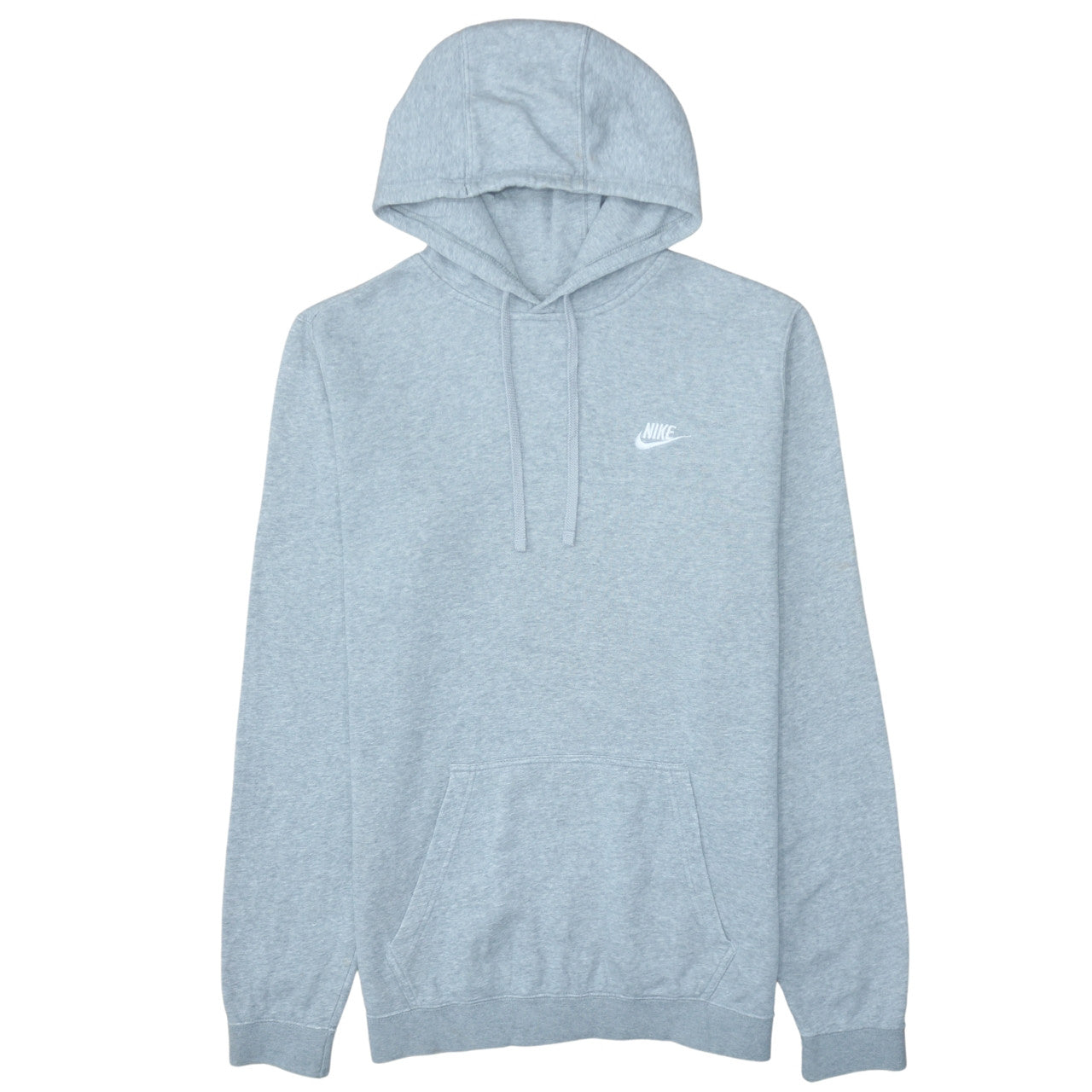 Nike Men's Grey Pullover Hoodie M Regular Fit Fleece Sweatshirt