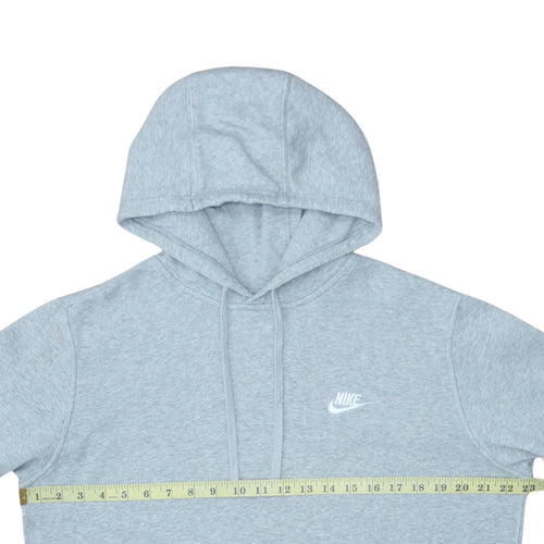 Nike Men's Grey Pullover Hoodie M Regular Fit Fleece Sweatshirt