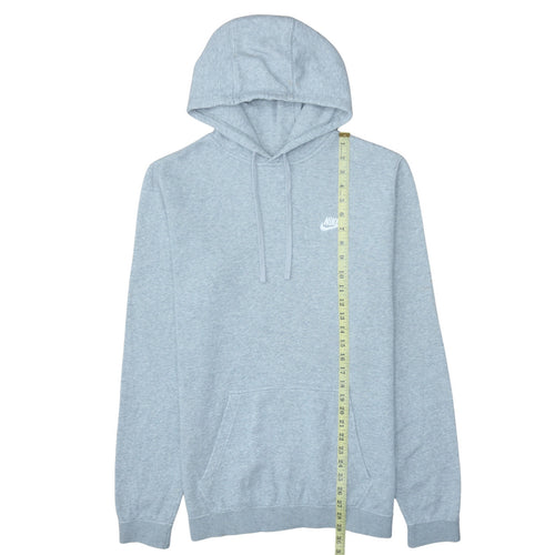 Nike Men's Grey Pullover Hoodie M Regular Fit Fleece Sweatshirt