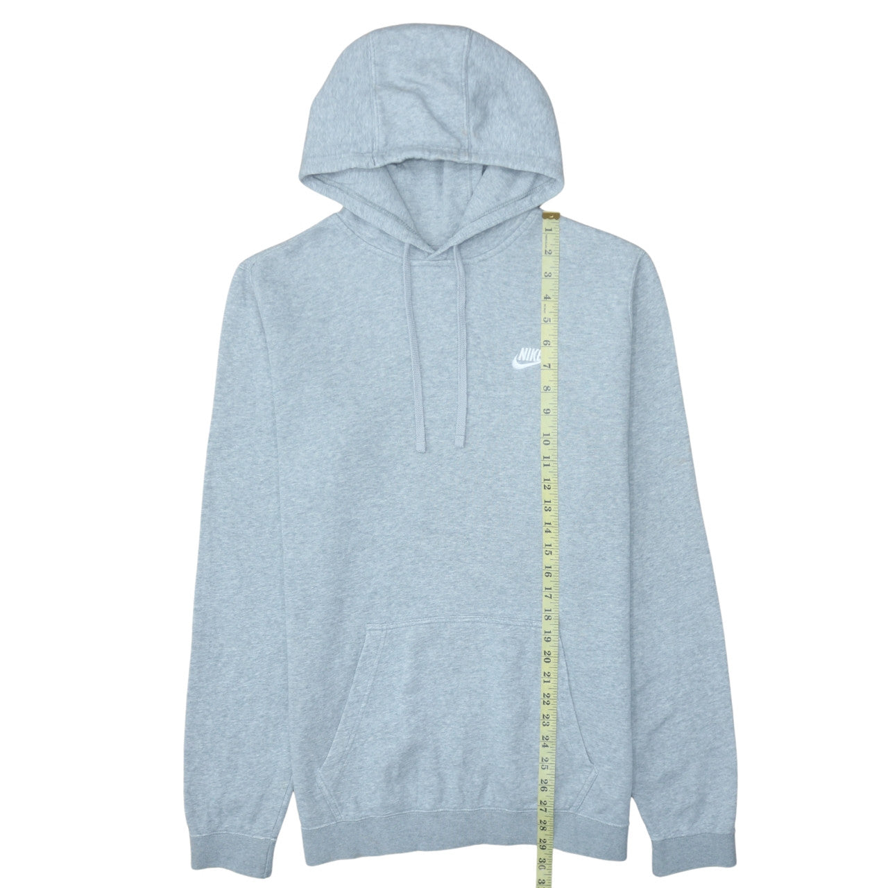 Nike Men's Grey Pullover Hoodie M Regular Fit Fleece Sweatshirt