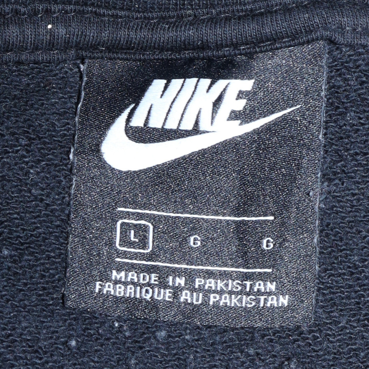 Nike Womens Black Cotton Blend Crew Neck Pullover Sweatshirt Size L