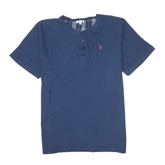 U.S. Polo Assn. Men's Blue Cotton Henley T-Shirt XL