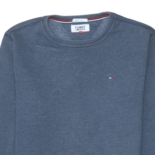 Tommy Jeans Mens Blue XS Regular Fit Crew Neck Sweatshirt