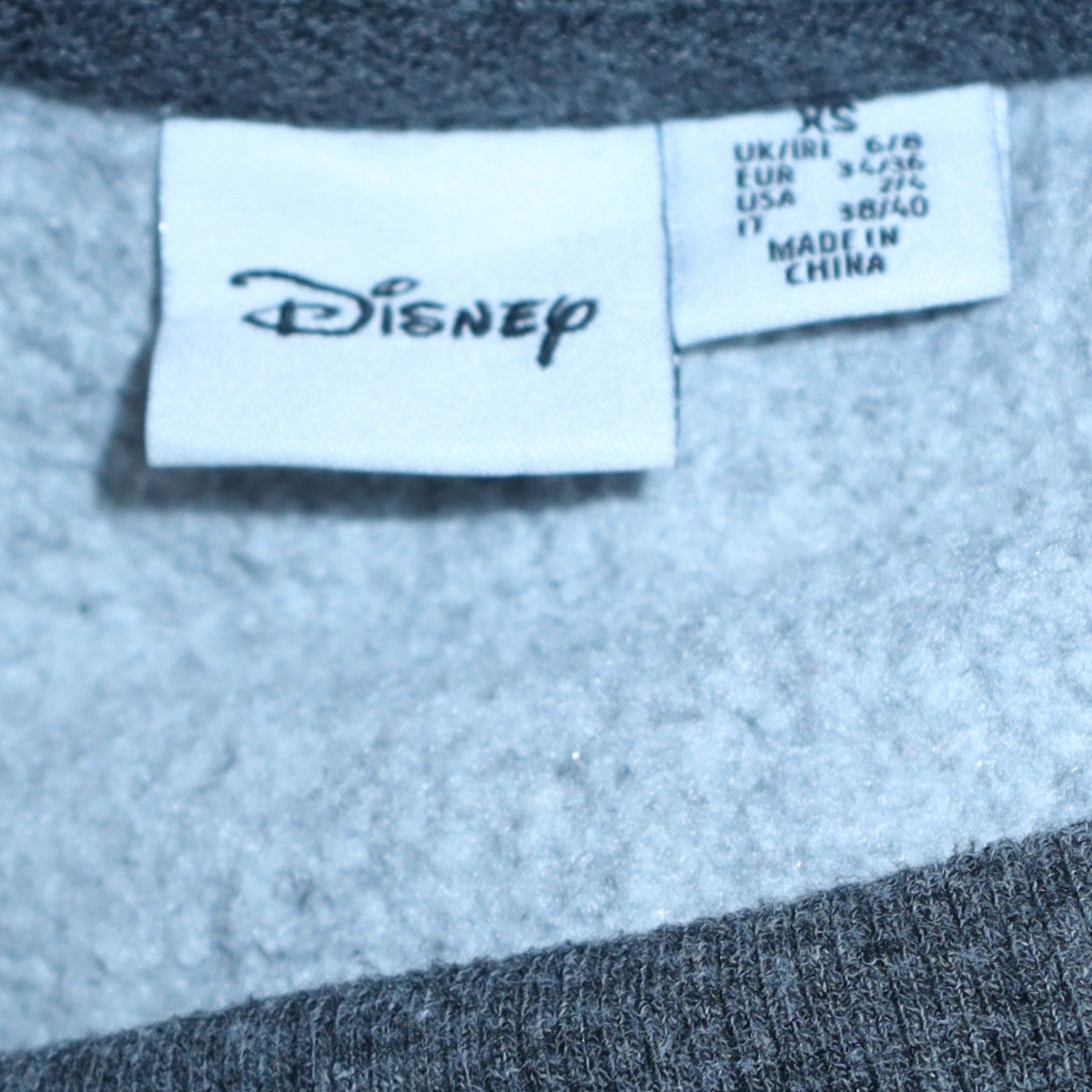 Disney Primark Women's Grey Stitch Sweatshirt XS Casual Pullover