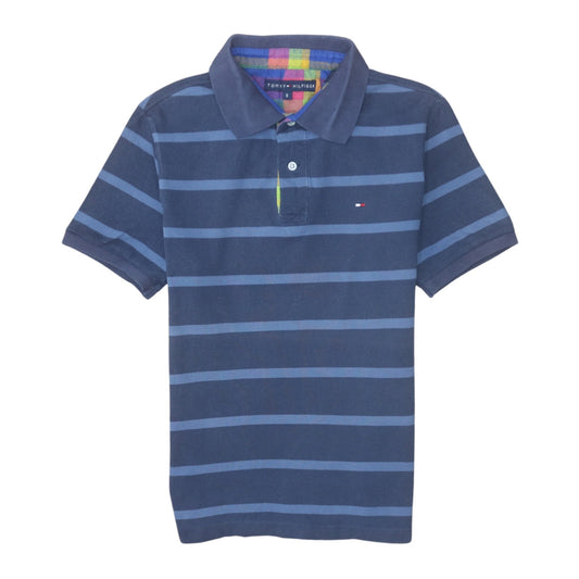 Tommy Hilfiger Men's Blue Striped Polo Shirt Size S Classic Fit