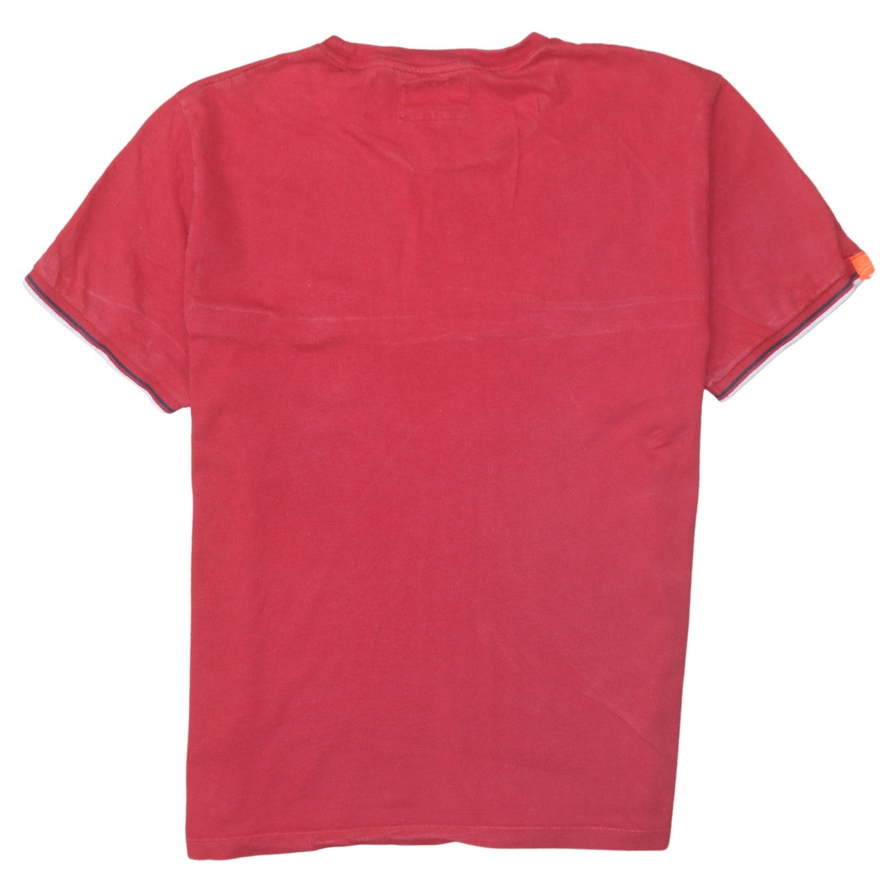 Superdry Men Red Crew Neck Cotton Short Sleeve T-Shirt M Classic