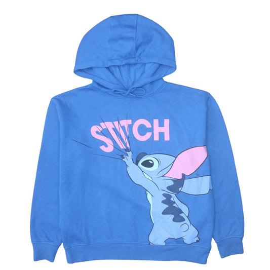 Disney Primark Womens Blue Stitch Pullover Hoodie UK 12/14 M