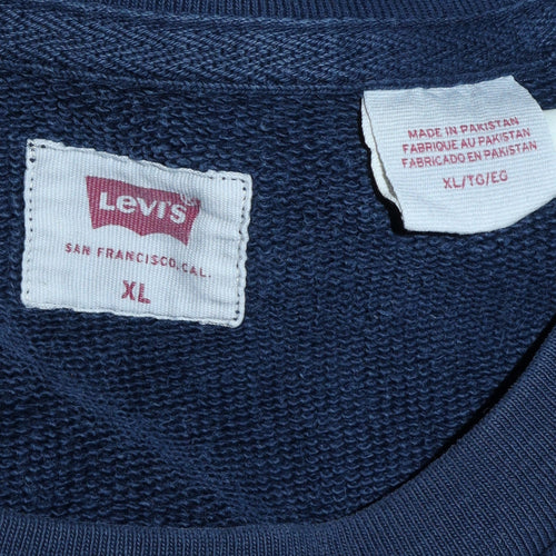 Levi's Men's Blue XL Pullover Crew Neck Sweatshirt