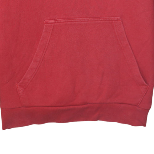 Adidas Mens Red Pullover Hoodie M Sports Fleece Logo Sweatshirt