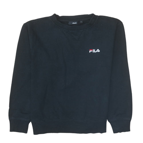 FILA Women's Black Crew Neck Pullover Sweatshirt Size L