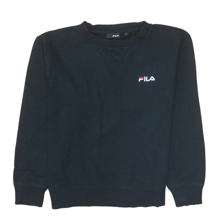 FILA Women's Black Crew Neck Pullover Sweatshirt Size L