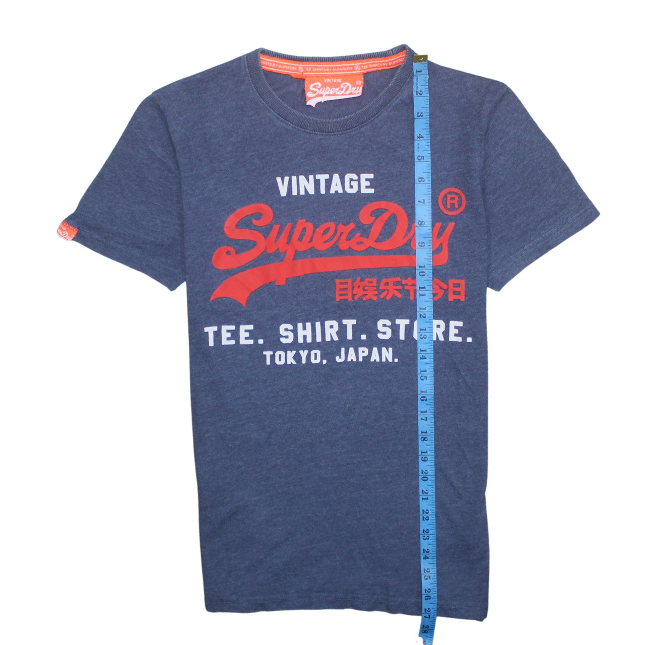 Superdry Men's Blue Vintage Graphic Logo T-Shirt Size M