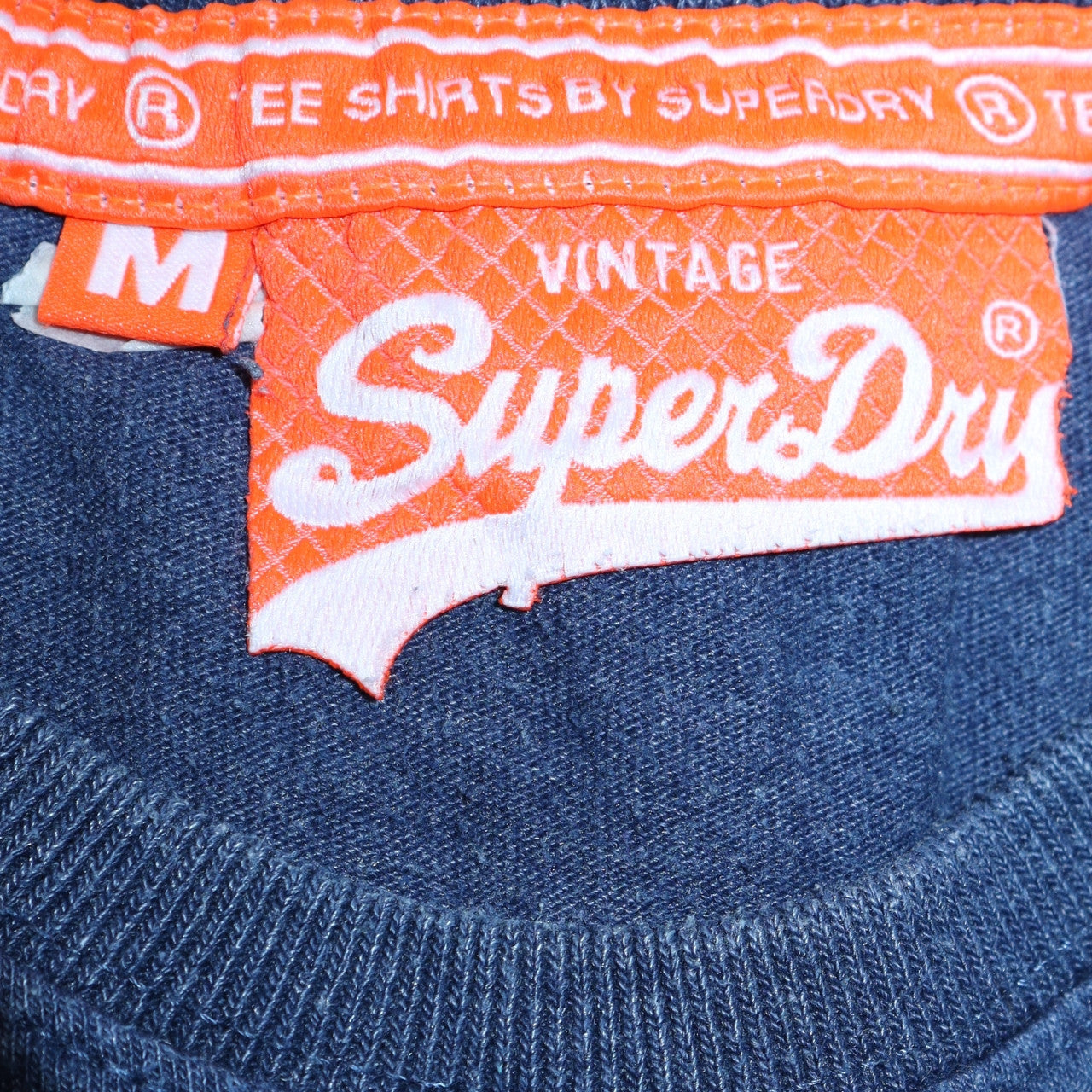 Superdry Men's Blue Vintage Graphic Logo T-Shirt Size M