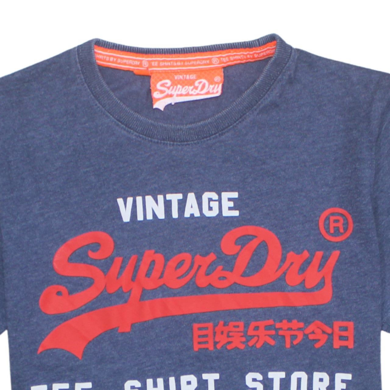 Superdry Men's Blue Vintage Graphic Logo T-Shirt Size M