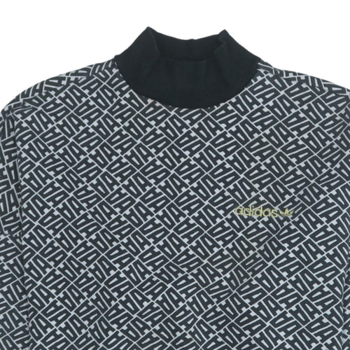 Adidas Women’s Black & White Geometric Logo Sweatshirt Size S