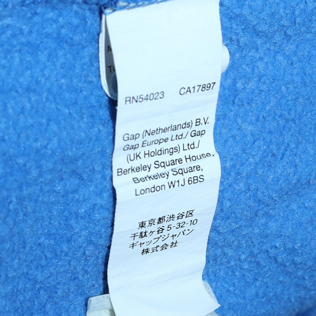 GAP Mens Blue Pullover Hoodie Medium Fleece Logo Sweatshirt