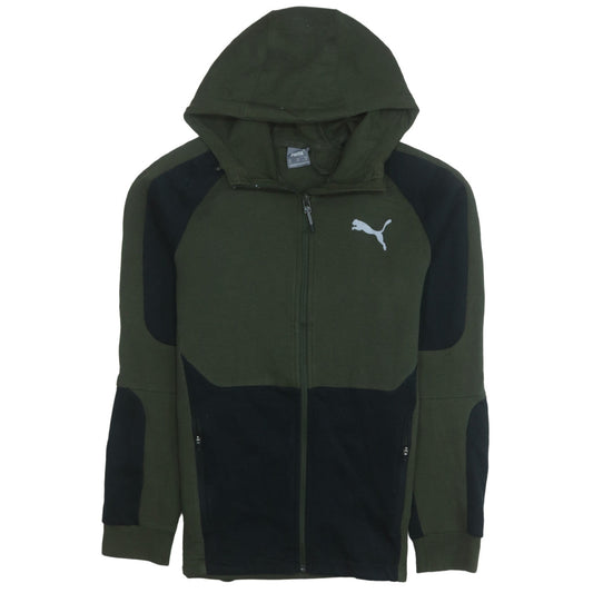 Puma Men’s Green Full Zip Hoodie Size M Sportswear