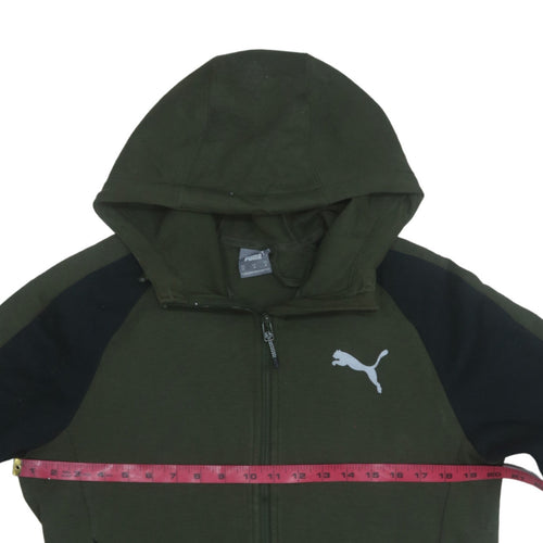 Puma Men’s Green Full Zip Hoodie Size M Sportswear